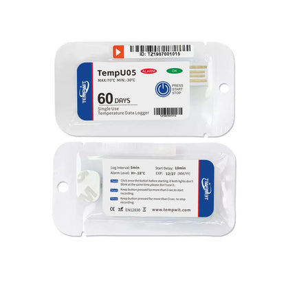 TempU05 Single Use Temperature Data Logger